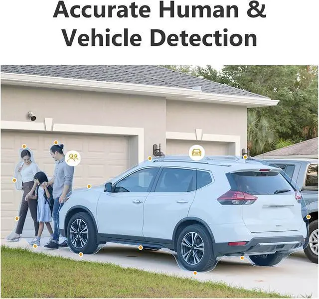 Alt view image 2 of 6 - 2PCS Cruiser 2 5MP Outdoor PTZ Wi-Fi Camera IP66 Camera Two Way Audio Colorful Night Vision Human Vehicle Detection