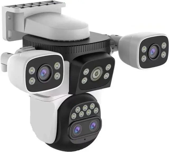Main image of 10K UHD WiFi6 20MP Outdoor Security Camera with 10X Zoom Four Screens Four Lenses PTZ Auto-Tracking Waterproof for CCTV