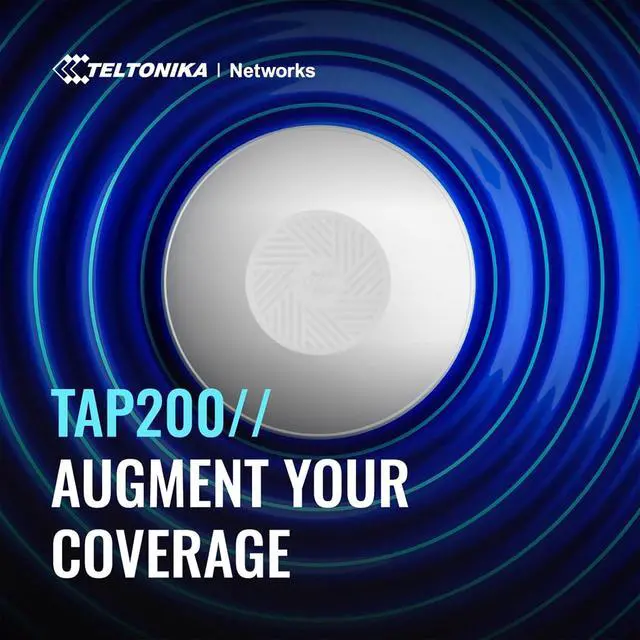 Alt view image 7 of 7 - Teltonika TAP200000000 Model TAP200 Wireless Access Point, Dual Band WiFi 5 Access Point, Ceiling Mount, PoE Powered, GbE Ports, RMS Cloud Managed