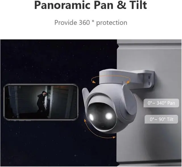 Alt view image 3 of 5 - Cruiser 2 3MP 5MP Wi-Fi Outdoor Security Camera AI Smart Tracking Human Vehicle Detection IP66 Night Vision Two Way Talk