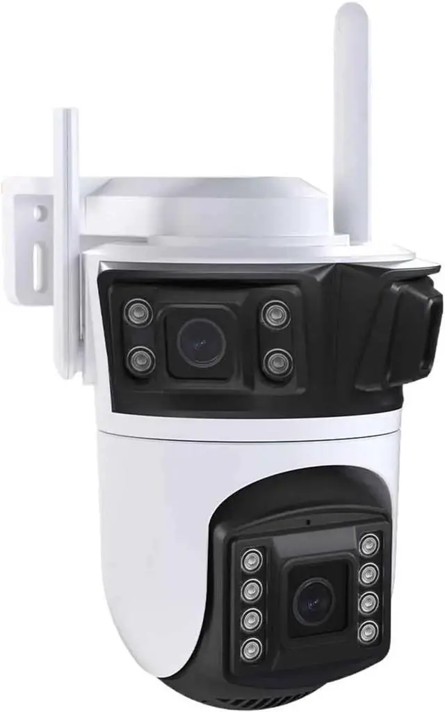 Alt view image 2 of 7 - Three Lens PTZ IP Camera Outdoor 6K HD Three Screen WiFi Security Camera Auto Tracking 4K Dual Len Wirelss CCTV Camera