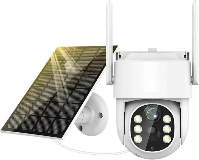 Alt view image 2 of 7 - Solar Wireless Camera WiFi Outdoor 4MP Surveillance IP CCTV with Battery and Solar Panel 360 PTZ Security Protection