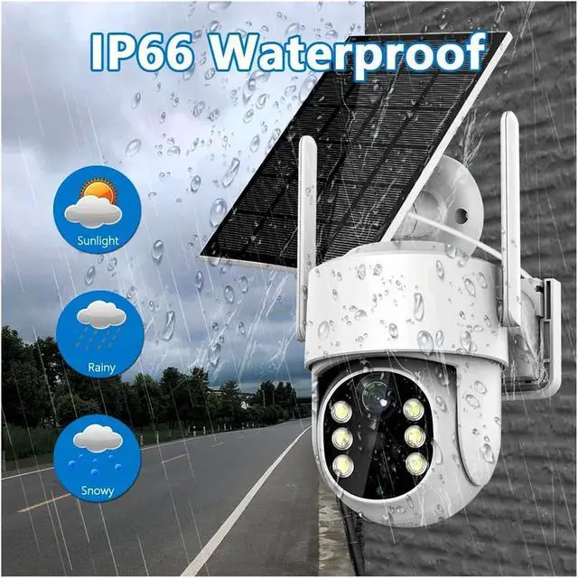 Alt view image 7 of 7 - Solar Wireless Camera WiFi Outdoor 4MP Surveillance IP CCTV with Battery and Solar Panel 360 PTZ Security Protection
