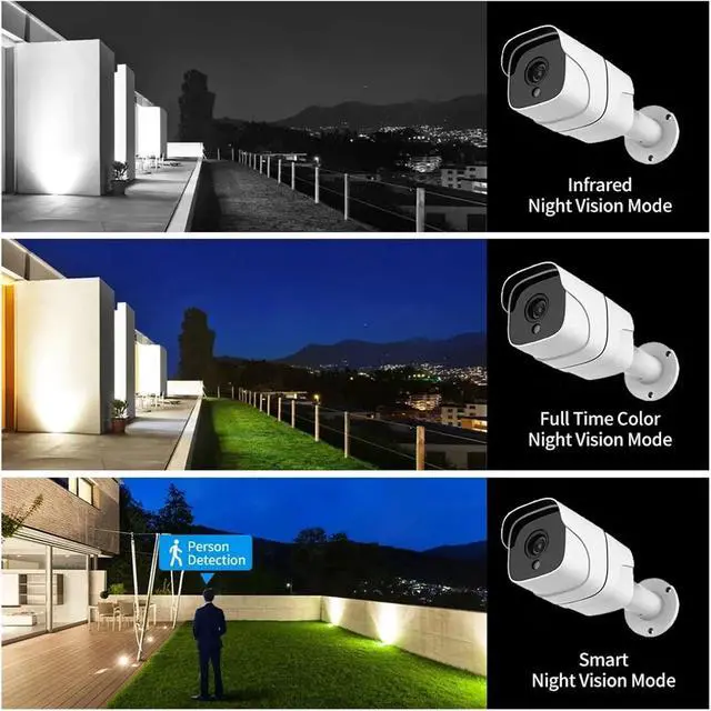Alt view image 7 of 7 - 5G WiFi IP Camera Outdoor Bullet 5MP Home Security Camera Motion Detection 1080P HD Color Night Vision Audio Surveillance