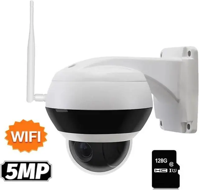 Alt view image 2 of 7 - 4K 8MP WiFi Metal Dome PTZ Camera Outdoor Humanoid Tracking IP Camera Indoor 2-Way H.265 W Surveillance Cameras