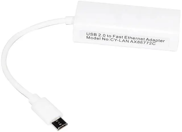 Main image of 10/100M ASIX AX88772C CHIP USB 2.0 ETHERNET Adapter Network Card USB 2.0 to RJ45 LAN GIGABIT Internet Adapter Converter for PC(Micro USB to RJ45)