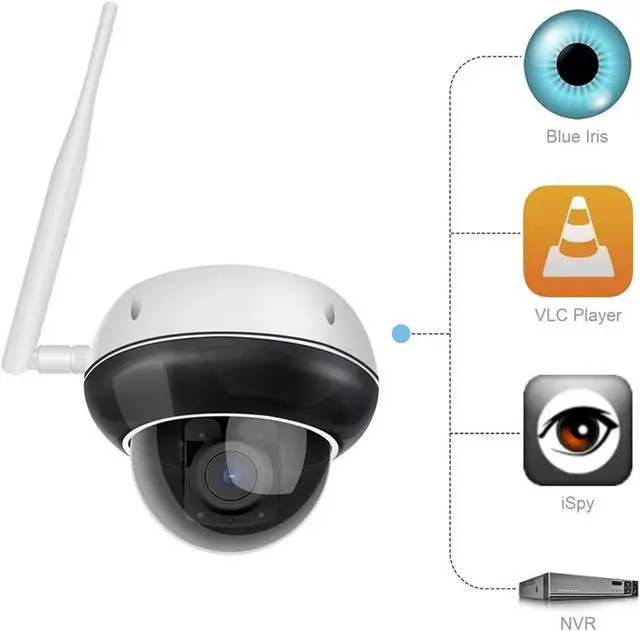 Alt view image 5 of 7 - PTZ Dome Camera Humanoid Tracking 4K 8MP HD WiFi IP Camera Outdoor Metal Shell Waterproof Security CCTV Camera H.265