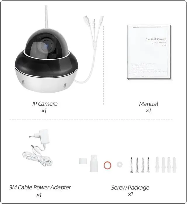 Alt view image 7 of 7 - PTZ Dome Camera Humanoid Tracking 4K 8MP HD WiFi IP Camera Outdoor Metal Shell Waterproof Security CCTV Camera H.265
