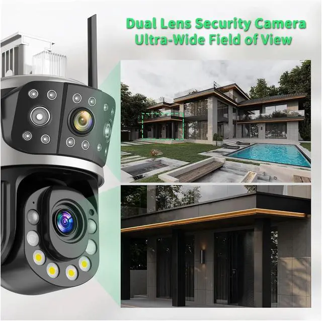 Alt view image 3 of 7 - IP Camera 50X Optical Zoom 4K 8MP Outdoor WiFi PTZ Dual Screen Monitor Human Detection Security CCTV Video Surveillance