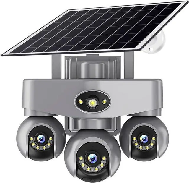 Main image of 6MP Triple Lens Solar Security Camera Wireless Outdoor, for V380 Pro PTZ Camera 24/7 Continuous Recording,Intelligent Tracking, Color Night Vision, IP66 Waterproof Outdoor Surveillance Cameras1