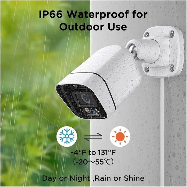 Alt view image 7 of 7 - 5MP Outdoor Security IP POE Camera Home Security Surveillance Camera with Smart Human/Car Detection Color Night Vision