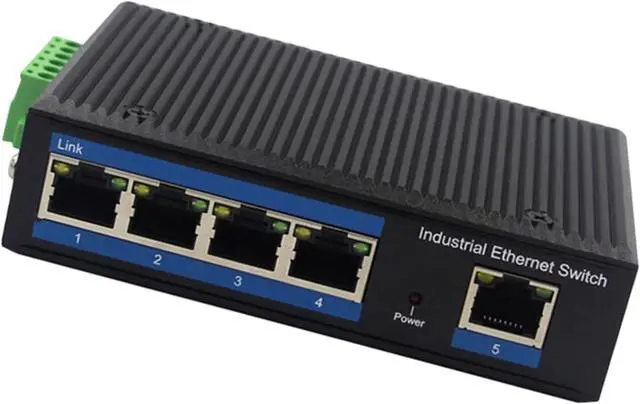 Main image of 5 Port Fast Networking Switcher with Metal Housing Low Noise Design for Use Metal Case Ethernet Switcher