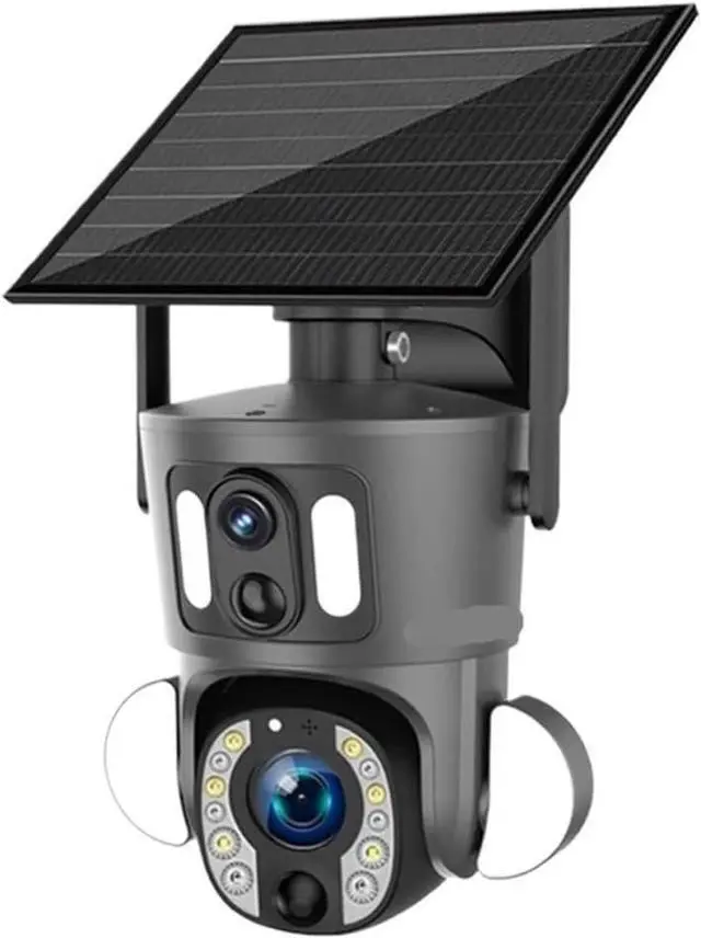Main image of 8MP Dual Lens Dual Screen Solar PTZ Security Camera, 4G WiFi Outdoor Cam with 20X Zoom, PIR Detection & Auto Tracking, UBOX APP