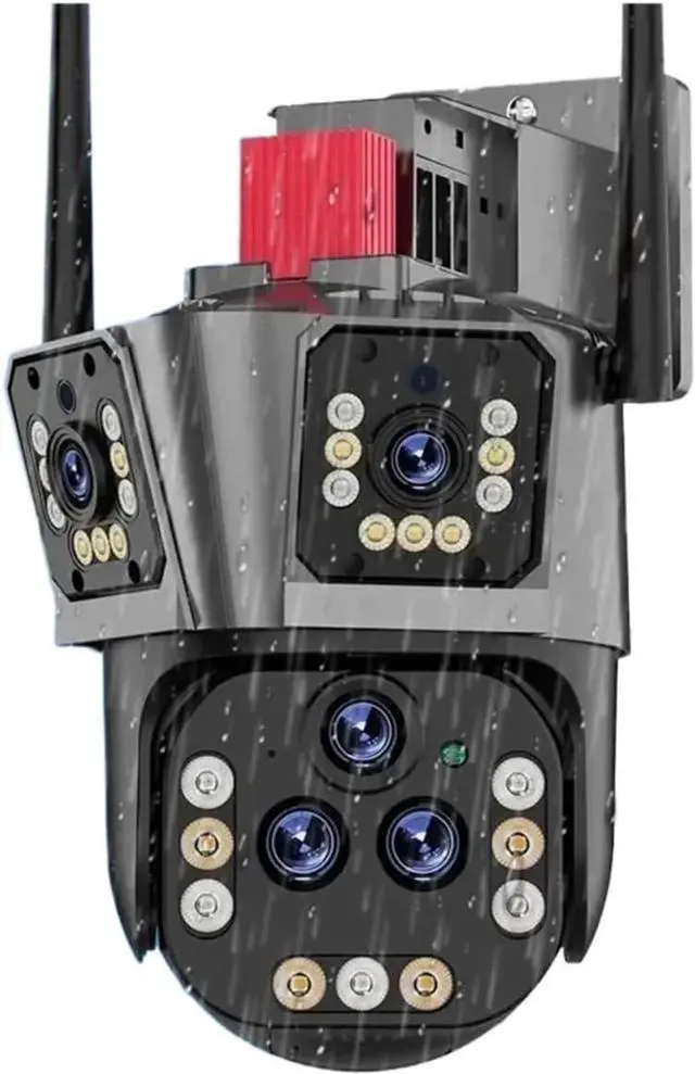 Main image of 10K 20MP WiFi IP Camera 20X Zoom Surveillance Camera Outdoor Auto Tracking Four Lens Three Screen PTZ 16MP 8K Video Camera 360°