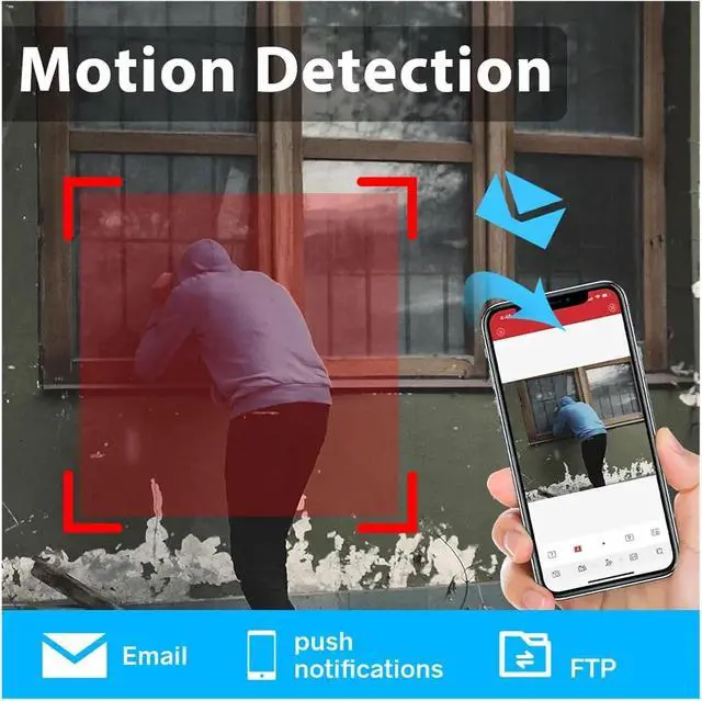 Alt view image 6 of 6 - 4MP 4MM Dual Lens Panoramic Smart Dual Light IP Camera POE Security Camera Smart Home Outdoor CCTV