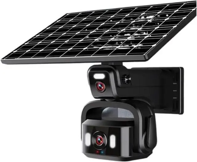 Alt view image 6 of 6 - 4K 8MP Dual Lens Solar Security Camera, Wireless WiFi Outdoor Cam with Built-in Battery & Solar Panel for 24H Surveillance