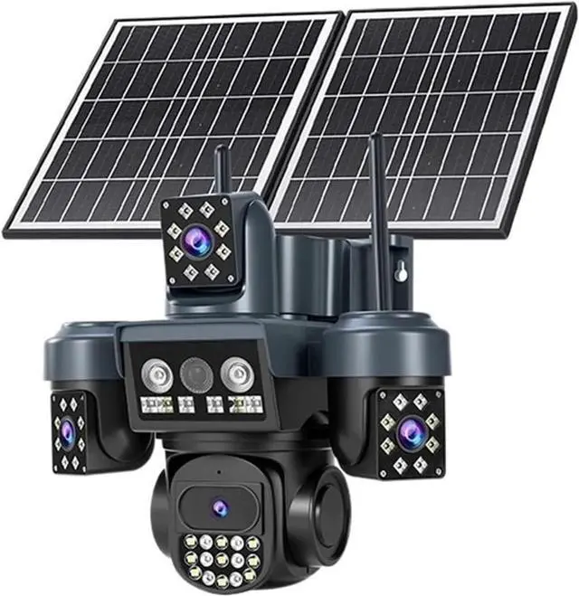 Main image of 20MP 4-Lens AOV Solar Security Camera, 4G Outdoor Cam with 16000mAh Battery, AI Human Detection, Light Alarm & Two-Way Intercom