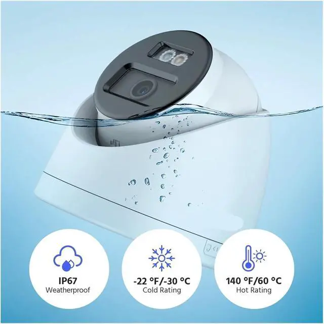 Alt view image 4 of 6 - 12MP Outdoor Smart Dual Light PoE Security Camera Color Night Vision Built-in Microphone IP67 Smart Home H.265+