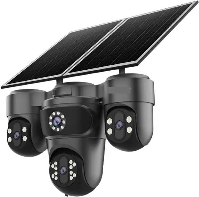 Main image of 20MP 12X Optical Zoom 4-Screen Solar Security Camera, 4G SIM Outdoor AOV PTZ Cam with Auto Tracking & 24/7 Continuous Recording