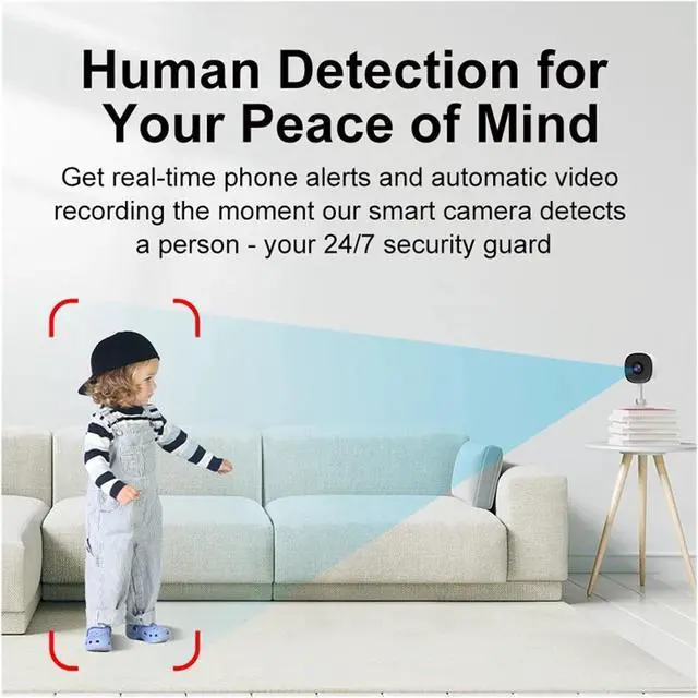 Alt view image 6 of 7 - 3MP Magnetic Wireless Mini WiFi Security Camera with Color Night Vision & Smart Motion Tracking for Indoor Monitoring(3PC)