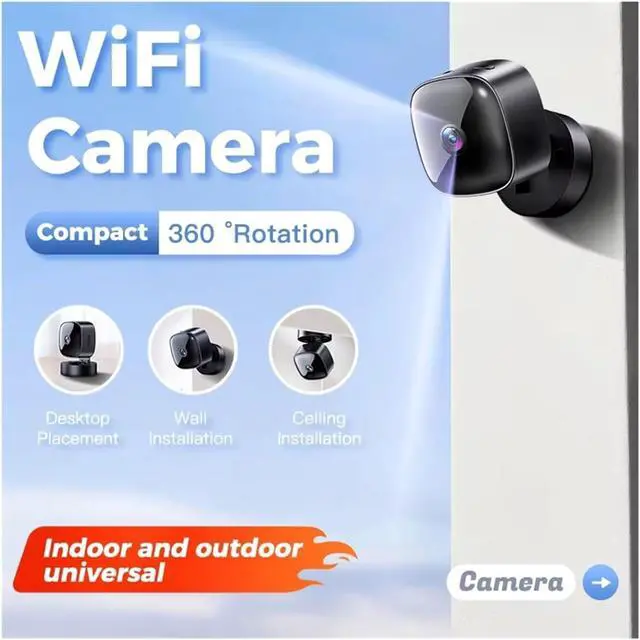 Alt view image 3 of 7 - USB Powered Mini WiFi Security Camera, HD Night Vision Motion Detection Wireless Indoor Anti-Theft Wall Mount Cam
