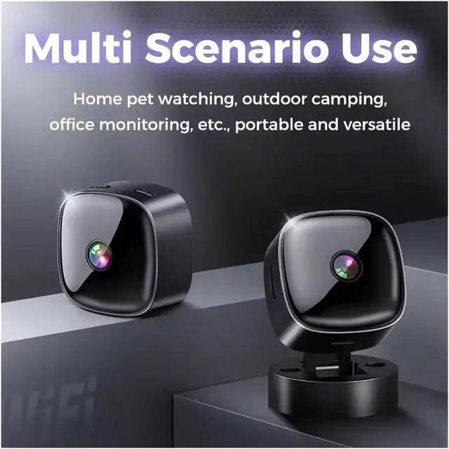 Alt view image 6 of 7 - USB Powered Mini WiFi Security Camera, HD Night Vision Motion Detection Wireless Indoor Anti-Theft Wall Mount Cam