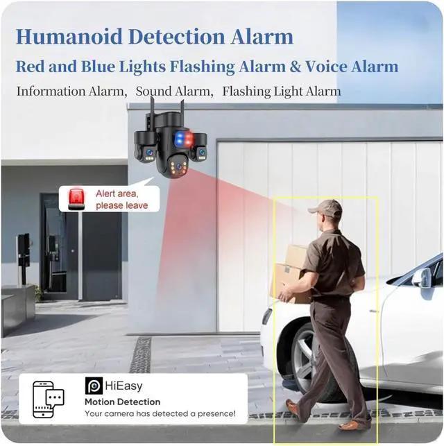Alt view image 5 of 6 - 15MP 12X Zoom 3-Screen AOV Solar Security Camera, 4G Outdoor CCTV Cam with PIR Auto Tracking & 24/7 Continuous Recording