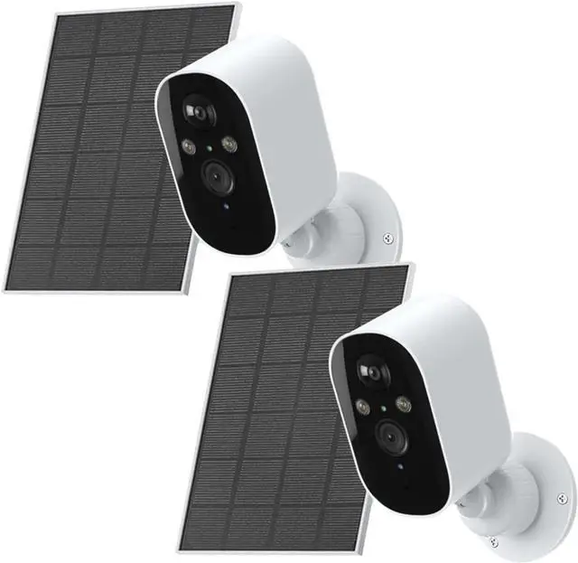 Main image of 2 Pack 3MP Solar Wireless Security Cameras, Outdoor Battery Powered WiFi Cam with AI Human Detection, Two-Way Audio & Night Vision