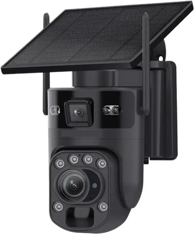 Main image of 12MP 60X Optical Zoom Dual Screen Solar Security Camera, 4G WiFi Outdoor Cam with PIR Detection & Color Night Vision