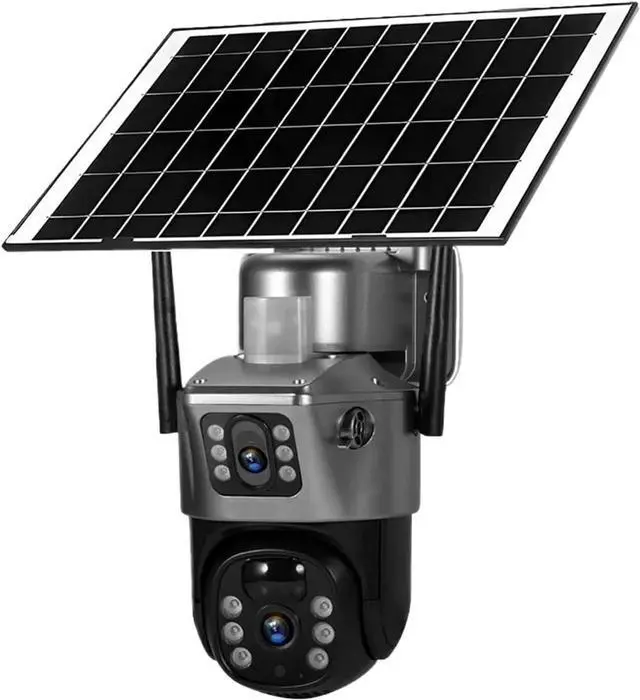 Main image of 4K 8MP Dual Lens Solar Security Camera, Low Power WiFi Outdoor IP Cam with PIR Night Vision & Real-Time Remote Alerts