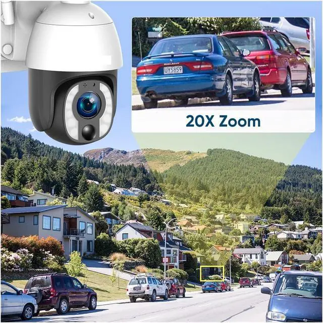 Alt view image 6 of 7 - 20W Solar PTZ Outdoor Security Camera 4G LTE 2.4G WiFi 20X Zoom 30000mAh Battery 24H Continuous Recording Surveillance