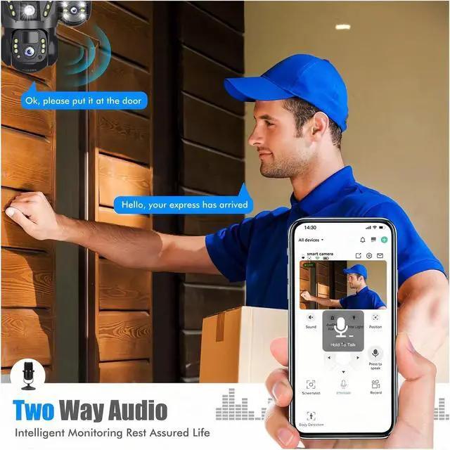 Alt view image 4 of 7 - 15MP 8K HD Tri-Lens Solar Security Camera, 4G WiFi Outdoor Surveillance Cam with Ultra Clear Night Vision & Smart Alerts