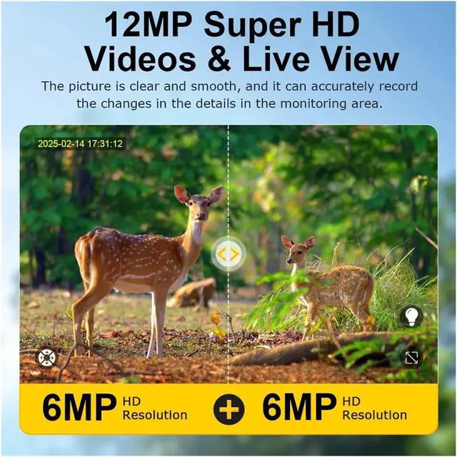 Alt view image 7 of 7 - 12MP 60X Optical Zoom Dual Screen Solar PTZ Security Camera, 4G WiFi Outdoor Cam with PIR Detection & Auto Tracking