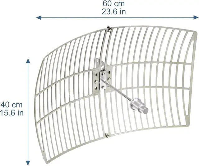 Alt view image 4 of 7 - 5.8GHz 5GHz WiFi Outdoor Grid Parabolic Antenna 27dBi Gain (5150-5850 MHz) Long-Range Directional Aerial with N-Type Female for Wi Fi Router Wireless Access Point Camera