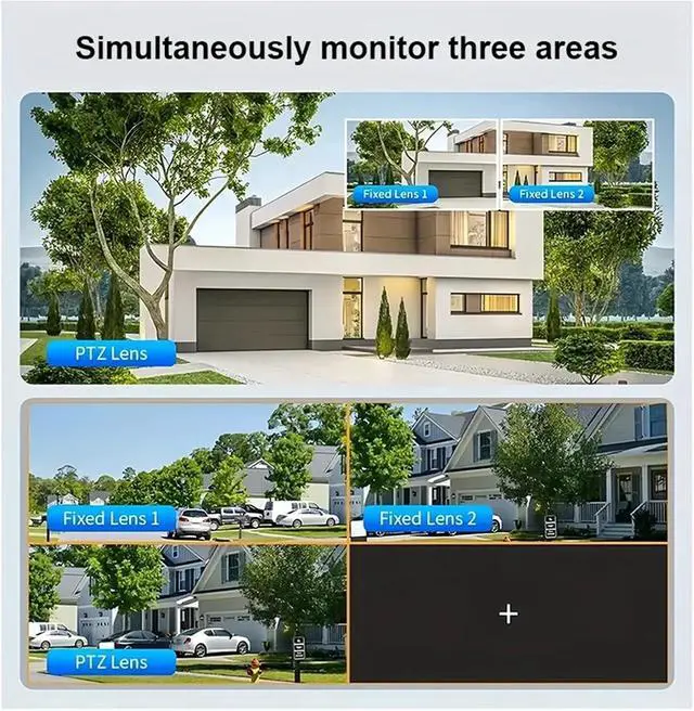Alt view image 3 of 6 - 20MP HD 10X Zoom Solar PTZ Security Camera, Dual Solar Panel 4G WiFi Outdoor Cam Waterproof with Night Vision Motion Detection