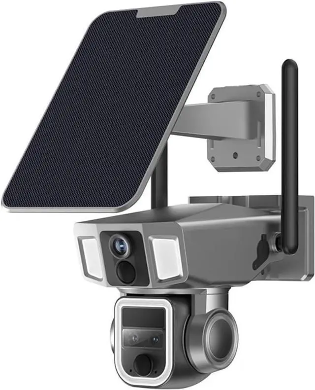 Main image of 12MP 2 in 1 4G and WiFi Dual Screen Solar Camera OutdoorThree Lens Dual PIR Detection 10X Zoom Auto Tracking CCTV Cam