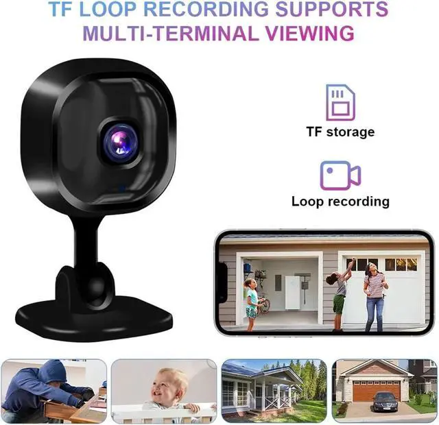 Alt view image 4 of 6 - 1080P HD Wireless Mini Indoor Security Camera with Infrared Night Vision