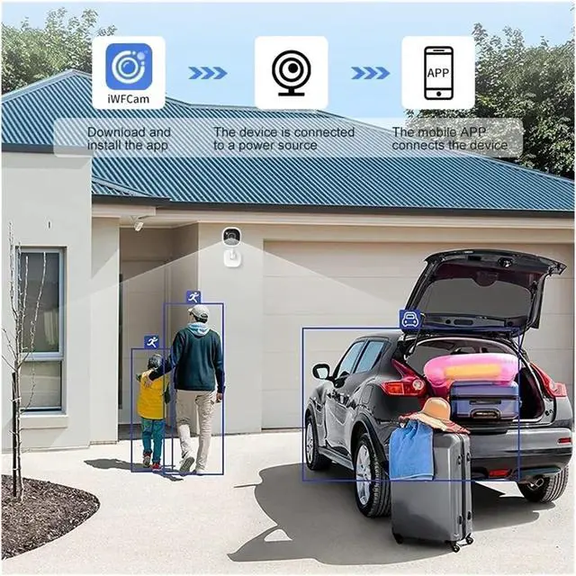 Alt view image 2 of 6 - 1080P HD Wireless Mini Indoor Security Camera with Infrared Night Vision