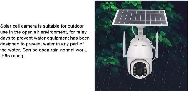 Alt view image 4 of 7 - Solar Powered Security Camera Outdoor Wireless Camera Security Outdoor Wireless (2.4GHz WiFi)