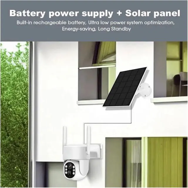 Alt view image 3 of 7 - 1080P Solar WiFi Security Camera with PIR Motion Detection, Color Night Vision & IP65 Waterproof