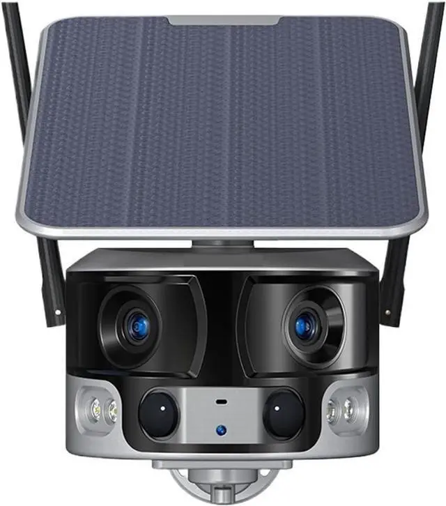 Main image of Solar Security Camera Outdoor Dual Lens Wide View 4G/WiFi Wireless Cameras 4K/8MP Color Night Vision Human Tracking
