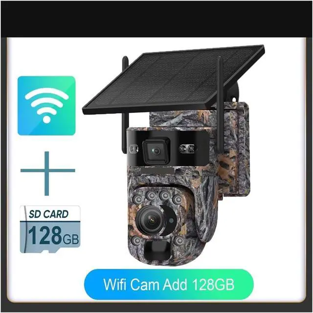 Alt view image 2 of 7 - 12MP 60X Optical Zoom Dual Screen Solar PTZ Security Camera, 4G WiFi Outdoor Cam with PIR Detection & Auto Tracking