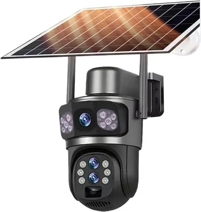 Main image of 10X Zoom 4G Sim Solar Camera Outdoor 6K 12MP Three Lens Security Surveillance Camera PIR Auto Tracking IP Solar CCTV