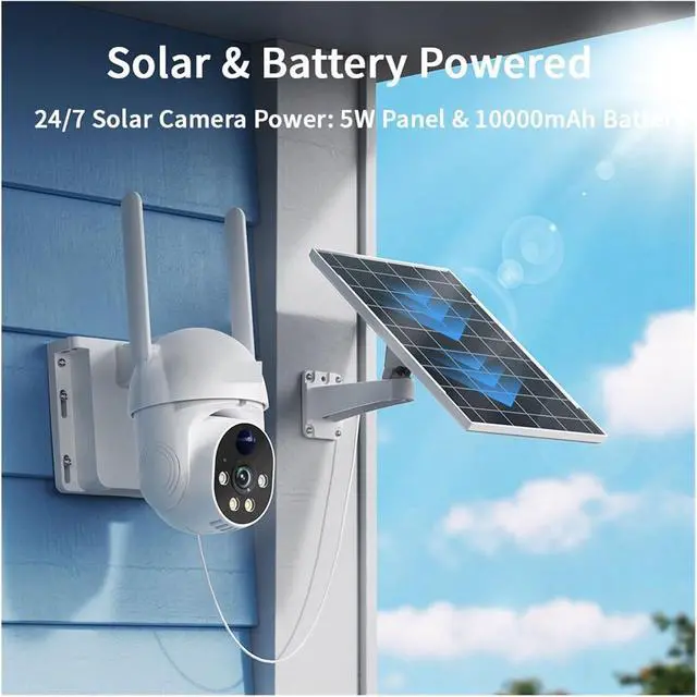Alt view image 4 of 7 - 4G WiFi Solar Outdoor Security Camera Dual Lens Human Auto Tracking Wireless Surveillance Cam