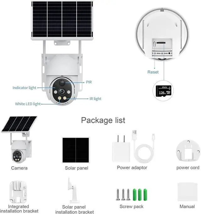 Alt view image 7 of 7 - 4G WiFi Solar Outdoor Security Camera Dual Lens Human Auto Tracking Wireless Surveillance Cam