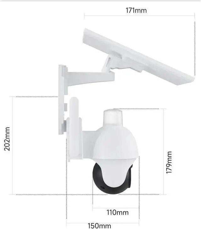 Alt view image 6 of 6 - 6MP 4G Solar PTZ Security Camera Waterproof Color Night Vision Human Detection Outdoor Surveillance Cam
