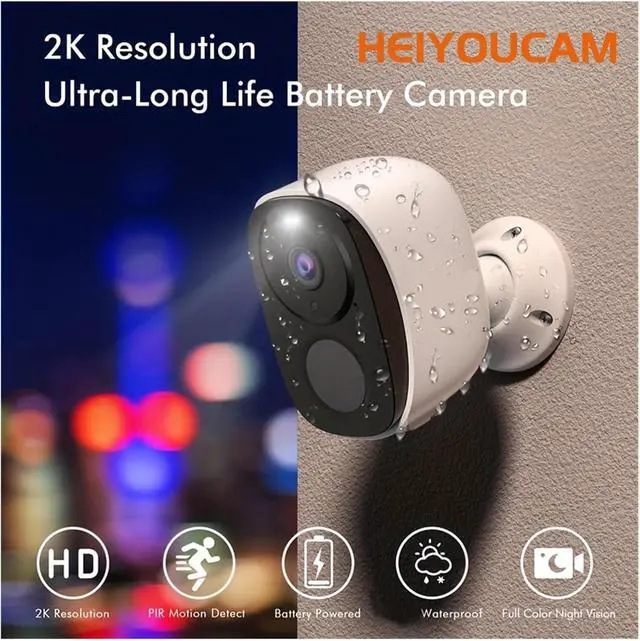 Alt view image 2 of 7 - 3MP Battery WiFi Outdoor Security Camera with Spotlight Siren, Two-Way Audio Waterproof Surveillance Cam(1 Set Solar Cam)
