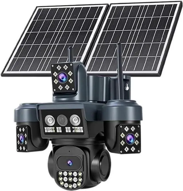 Main image of 4G Solar Outdoor Security Camera, 25MP HD 10X Zoom AOV Cam with Dual Solar Panels 16000mAh Battery Waterproof Night Vision