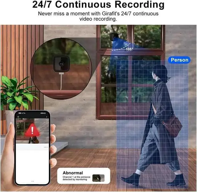 Alt view image 5 of 7 - 2K Security Camera with Color Night Vision, Motion Detection