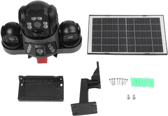 Main image of 360° 4K Solar Security Camera, 3-Lens 3-Screen Wireless WiFi Cam with Smart Dual Detection for Outdoor Monitoring
